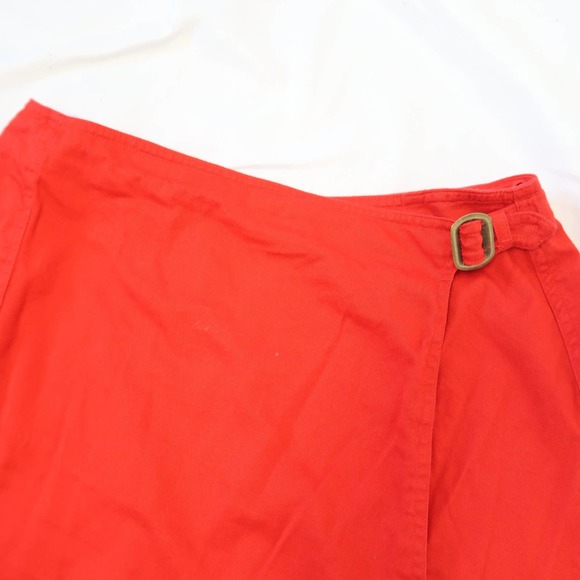 Vintage 90s Rafaella red wrap front mini skort 12 - Picture 2 of 6